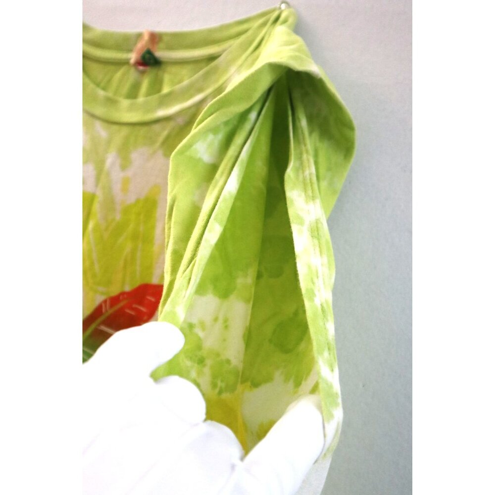 Farm Rio Color Therapy Lime Tie Dye Tank Top Sleeveless Tropical Gorpcore Boho L - Picture 7 of 10